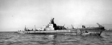 The sunken submarine near Kuril may be American from World War II
